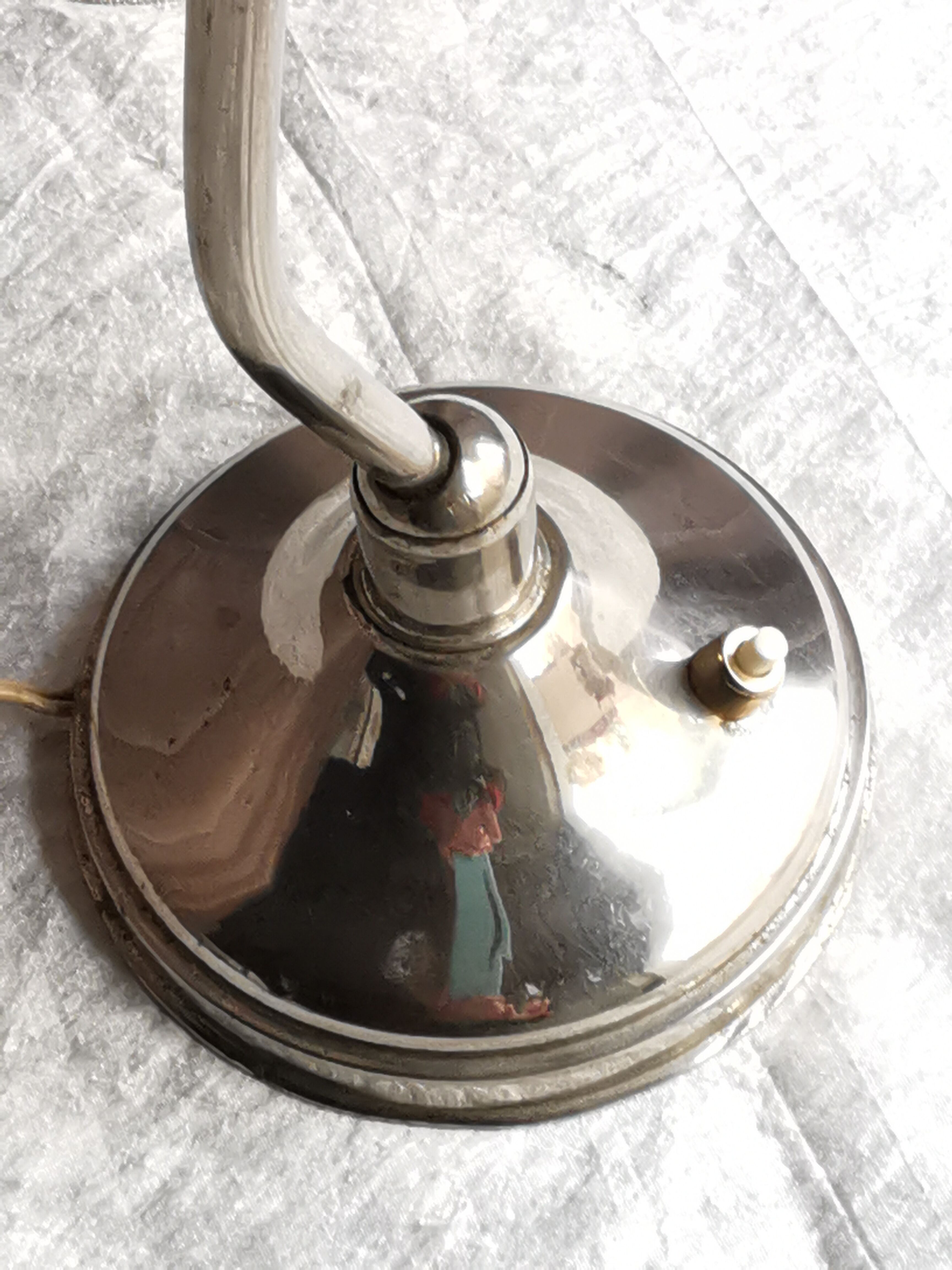 Lampe articulée en metal chromé