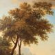 Old painting signed by Christian Georg Schütz I, landscape from the 1700s.