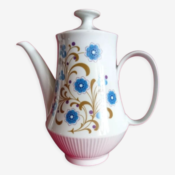 Cafetière en porcelaine de colditz germany décor fleurs vintage