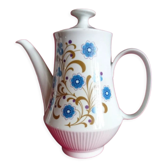 Cafetière en porcelaine de colditz germany décor fleurs vintage