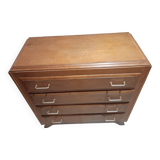 Old vintage chest of drawers Scandinavian compass feet