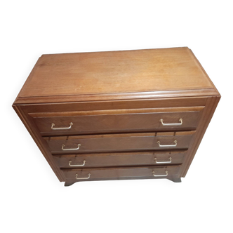 Old vintage chest of drawers Scandinavian compass feet