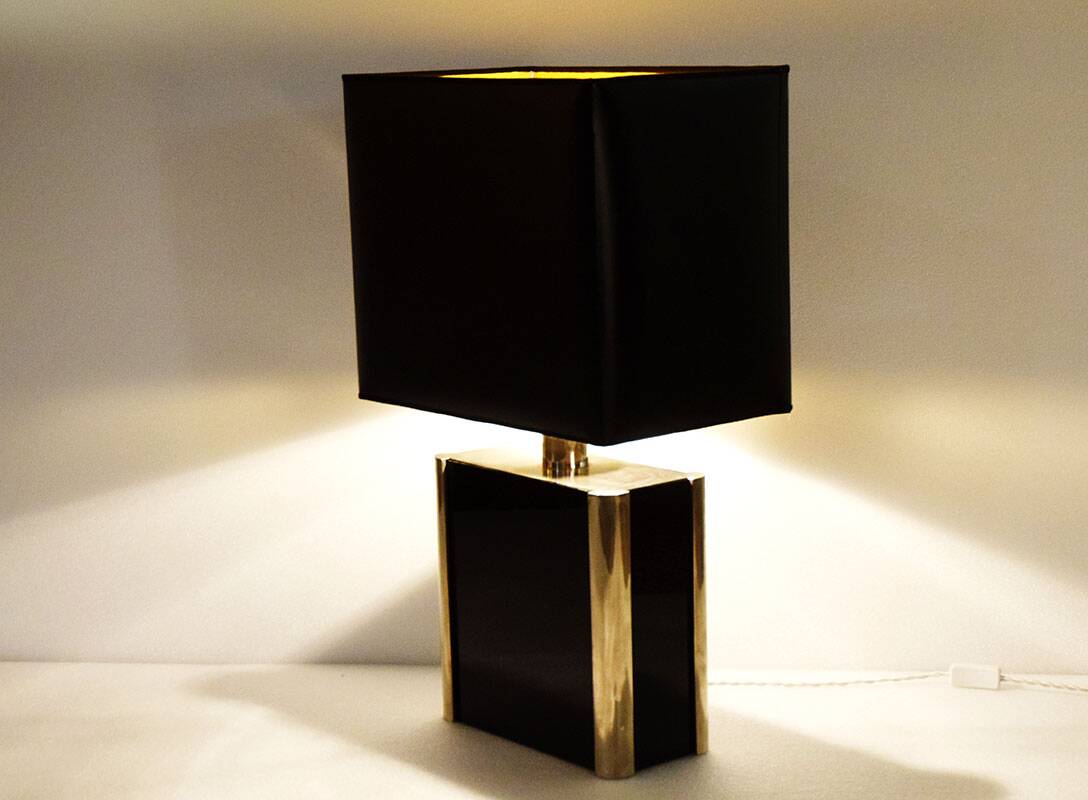 Romeo Rega plexiglass and metal table lamp, 1970s