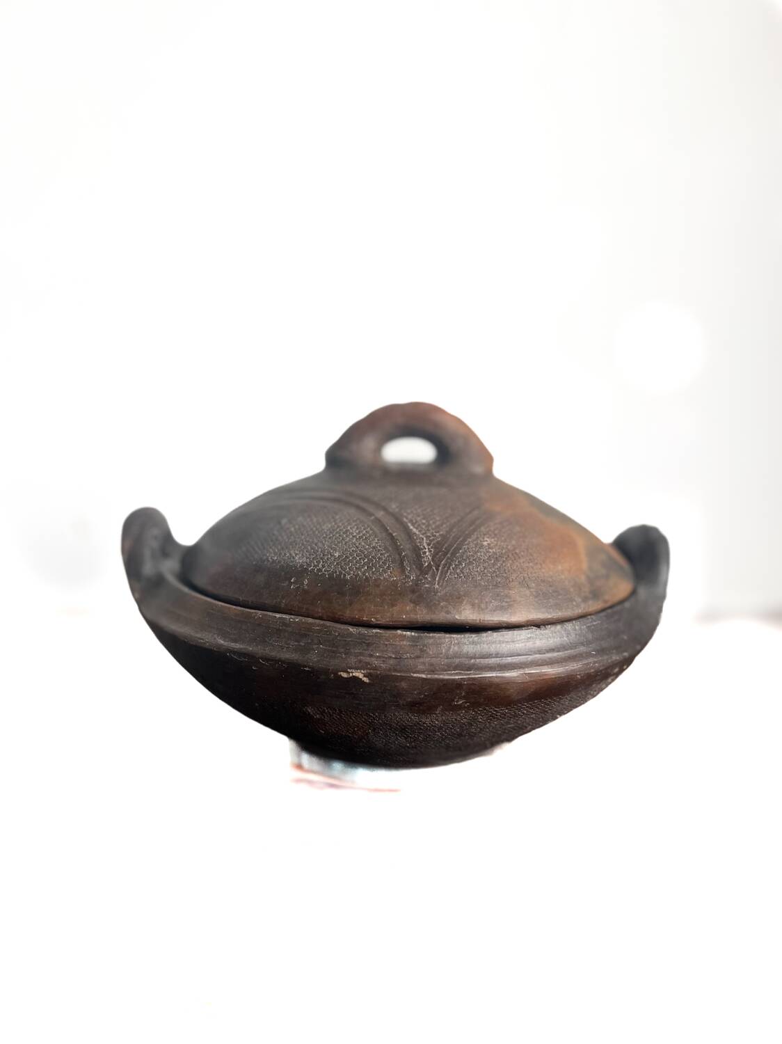 Abron Terracotta Bowls with Clay Lid - African Bowl