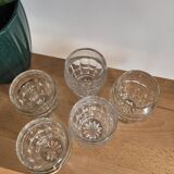 Set of 5 small glasses from the 1930s