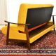 Scandinavian-style yellow boucle sofa with folding function, 1960s