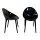 Philippe Starck glossy Super Impossible chairs, Kartell Italy