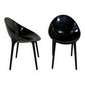 Philippe Starck glossy Super Impossible chairs, Kartell Italy