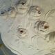 Louis XVI pediment with plaster low relief roses