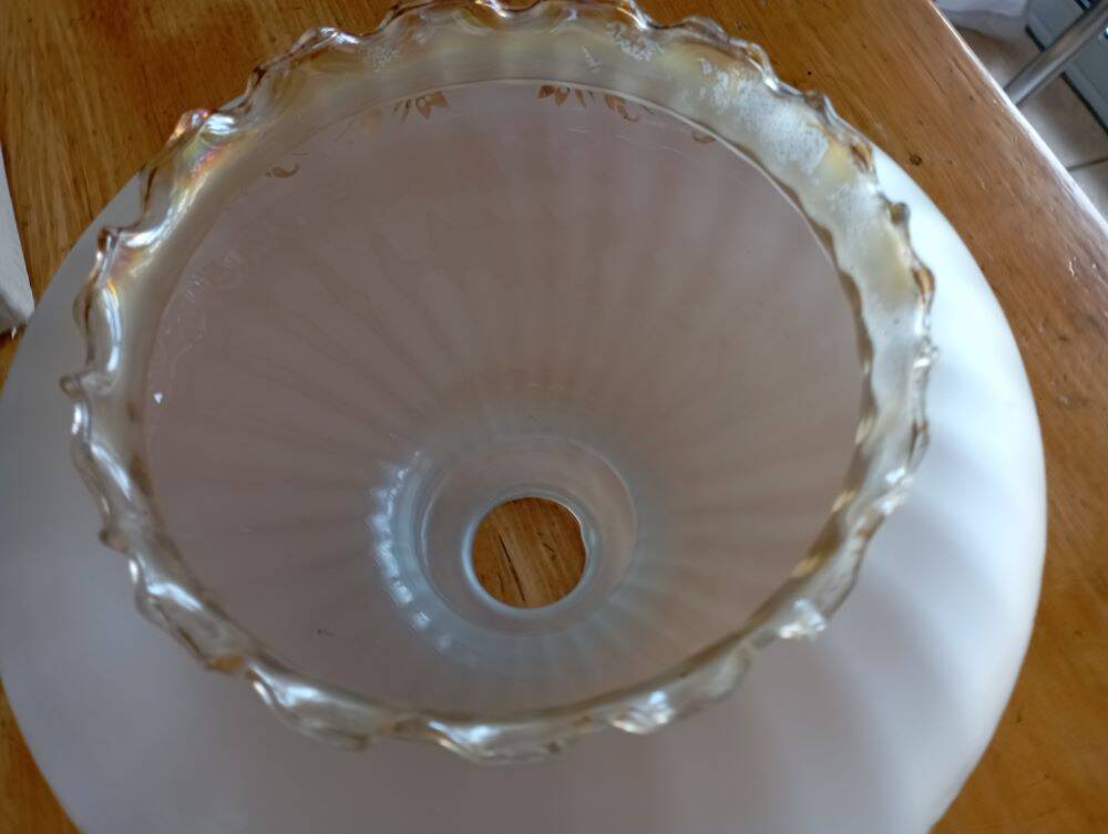 Frosted and smoked glass globe