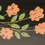 Vintage coffee table year 60 flower patterns