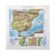 Vintage map of Spain and Portugal in colour, 43x43cm from 1950.