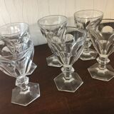 6 water glasses, Harcourt Baccarat