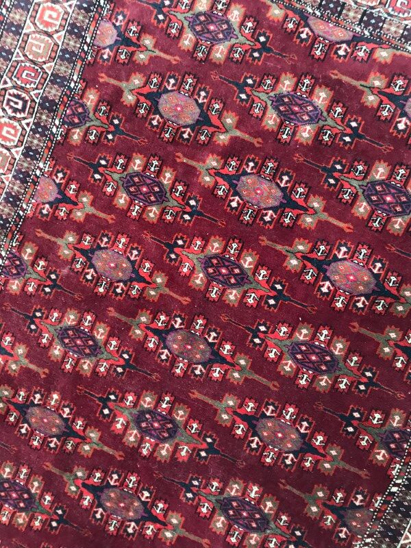 Tapis ancien Turkmen Afghan fait main 137X198 CM
