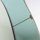 Two-tone glass console mirror with gilded brass. Circa 1950.