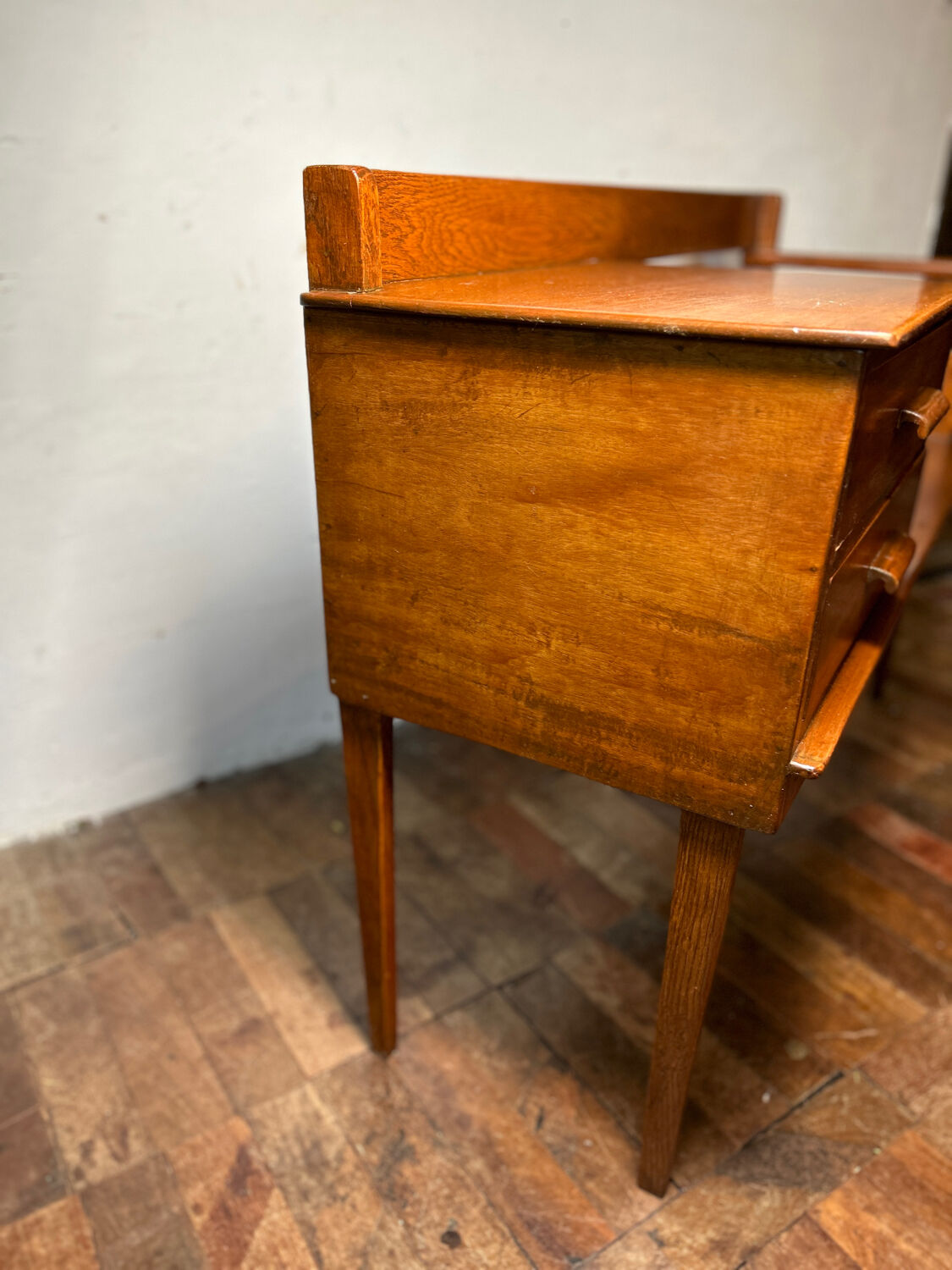 Mid Century Retro Vintage Teak Telephone Seat 1960