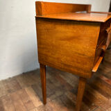 Mid Century Retro Vintage Teak Telephone Seat 1960
