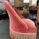 Fauteuil crapaud velours rose