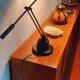 Lampe de bureau à balancier en métal noir, Italie années 1980