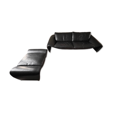 Lot Sofa & Pouf, signed by Sylvain Joly for Château d'Ax