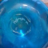 Turquoise blue blown glass vase