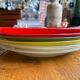 Set of 6 colored glass plates