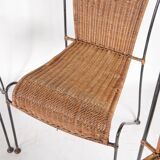 Iron and wicker dining set