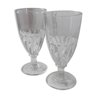 Duo of absinthe glasses late nineteenth century