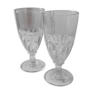 Duo de verres à absinthe fin XIXeme