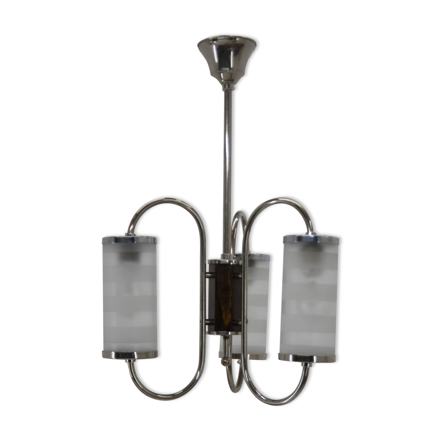 Art deco chandelier, czechoslovakia, 1930s