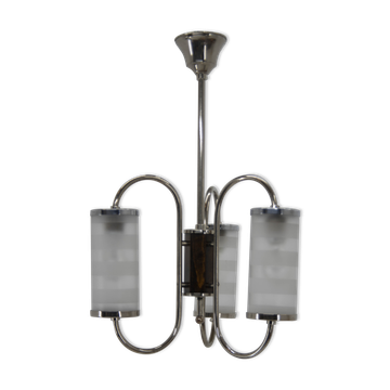 Art deco chandelier, czechoslovakia, 1930s