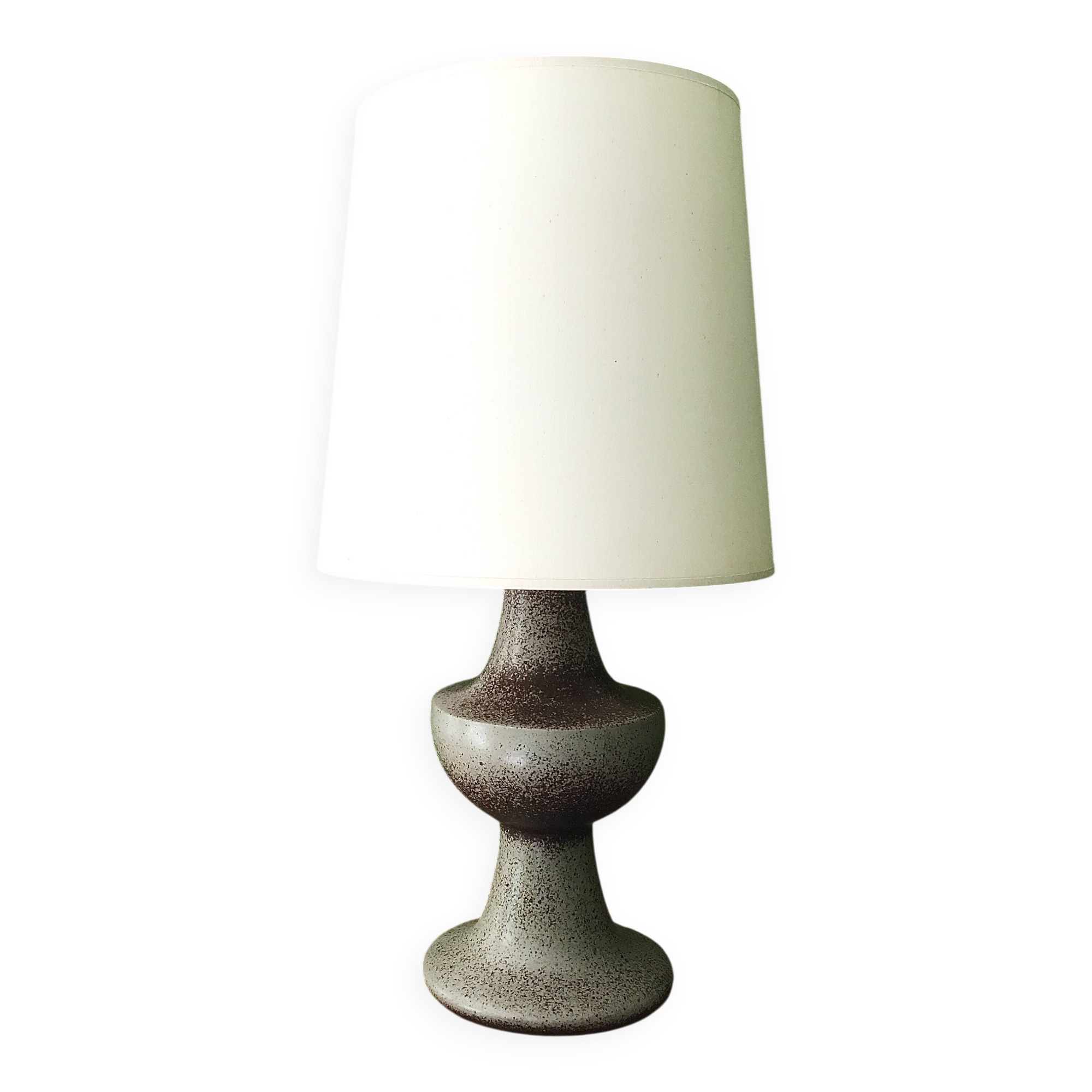 Brutalist table lamp in pyrite stone