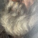 Painting portrait old wise man with beard oil painting