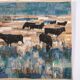 Printed wall tapestry, Bulls in Camargue, Robert Debiève, France