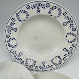 Set of 10 Nuneville flat and soup plates from 1890