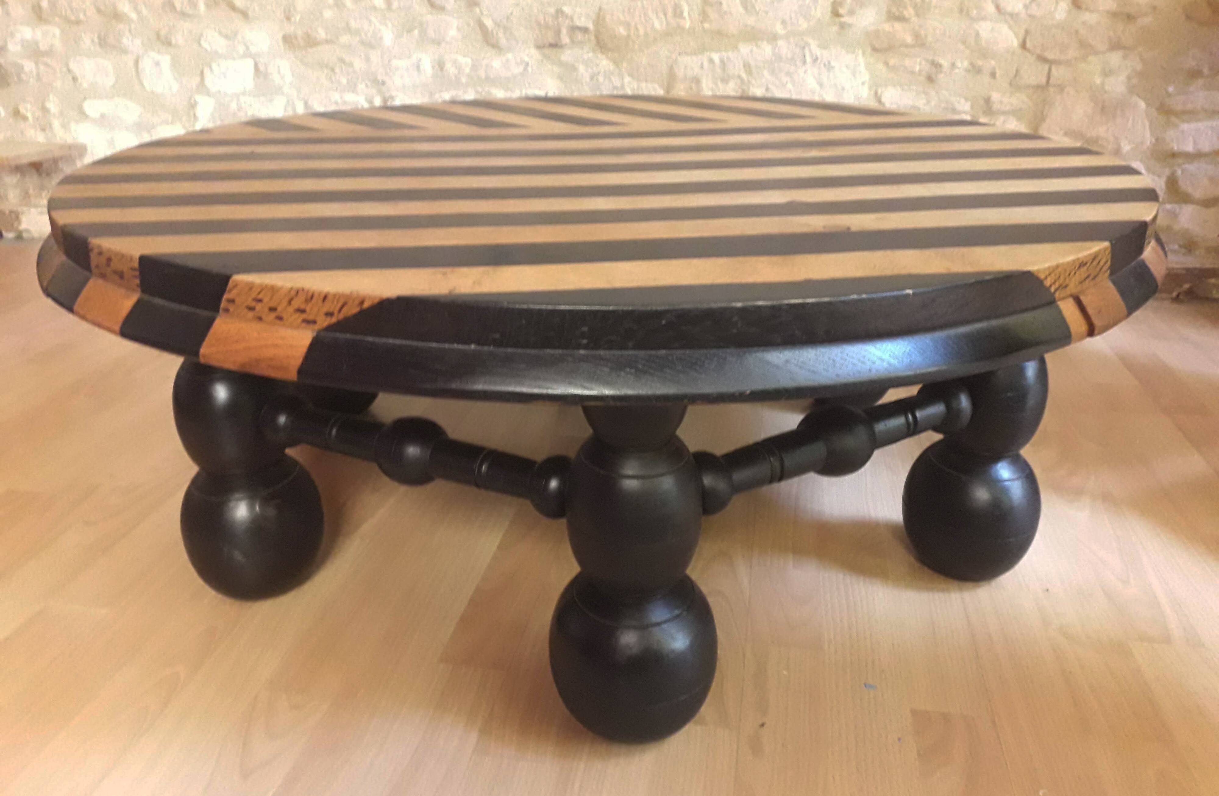 Coffee table attributed to Charles Dudouyt.