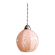 Art Deco pendant/lamp in pink speckled glass (2 available)