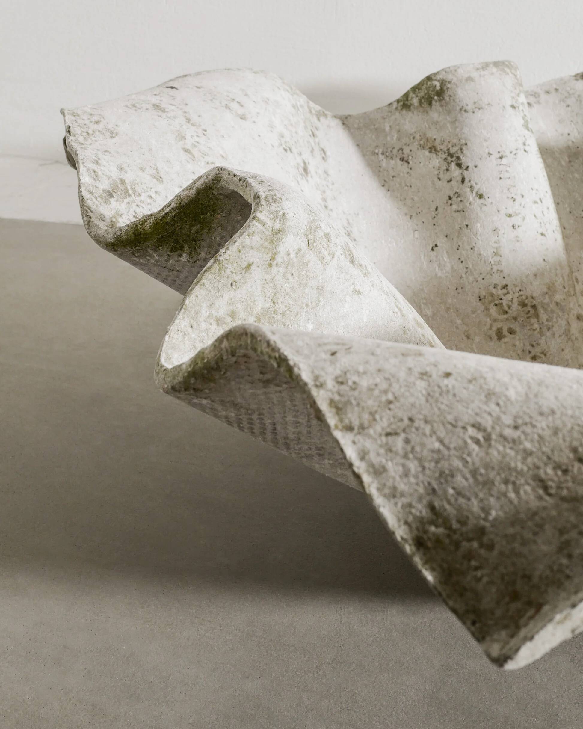 Oversized Mid Century Concrete Handkerchief Planter by Willy Guhl, 1950s