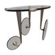 Table d’appoint design en verre et métal