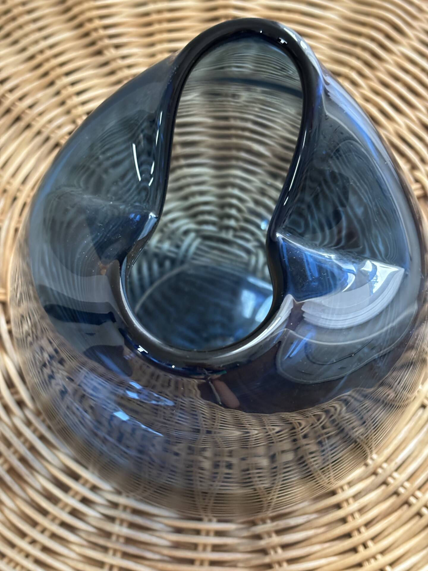 Blown glass round vase