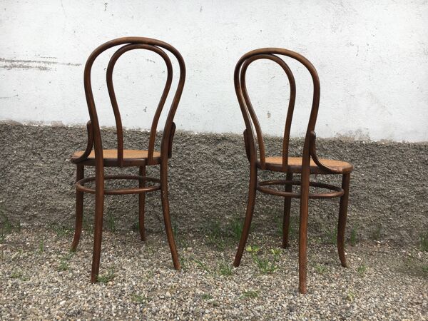 Paire de chaise fischel made in Austria bois courbé