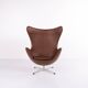 The Egg - Model 3316 - Brown leather - Arne Jacobsen - Fritz Hansen