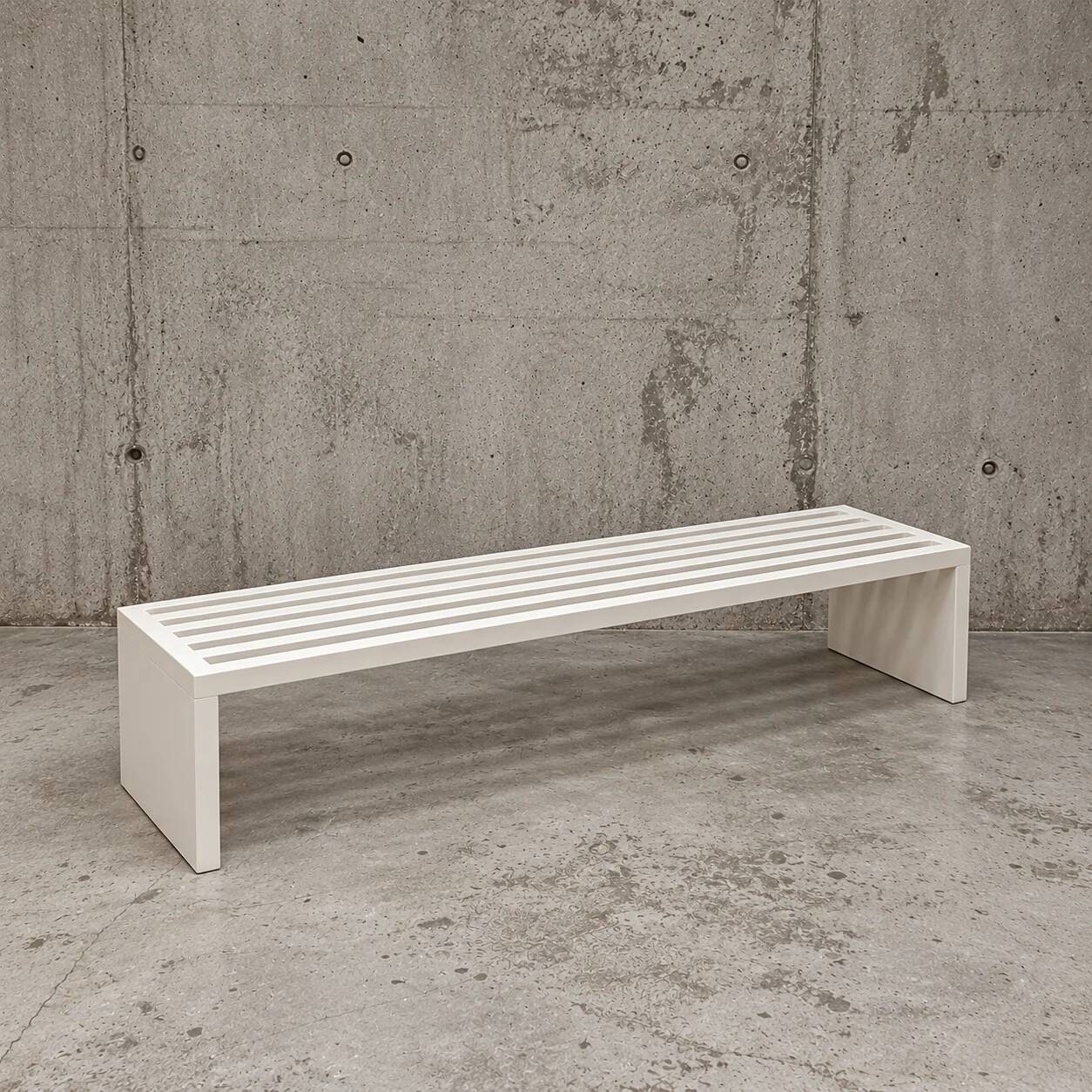 Weighty wooden bench / Width 185 cm / 1980s