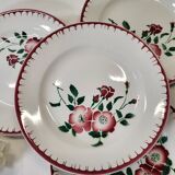 4 assiettes à dessert Sarreguemines épernay faïence vintage