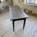 1950s oak farmhouse table with spindle legs