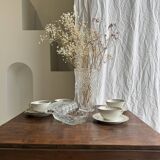 Vintage glass butter dish