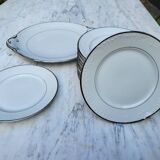 Silver-edged dessert service and its dish