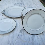 Silver-edged dessert service and its dish