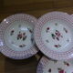 4 hollow plates Digoin Sarreguemines model Rosa