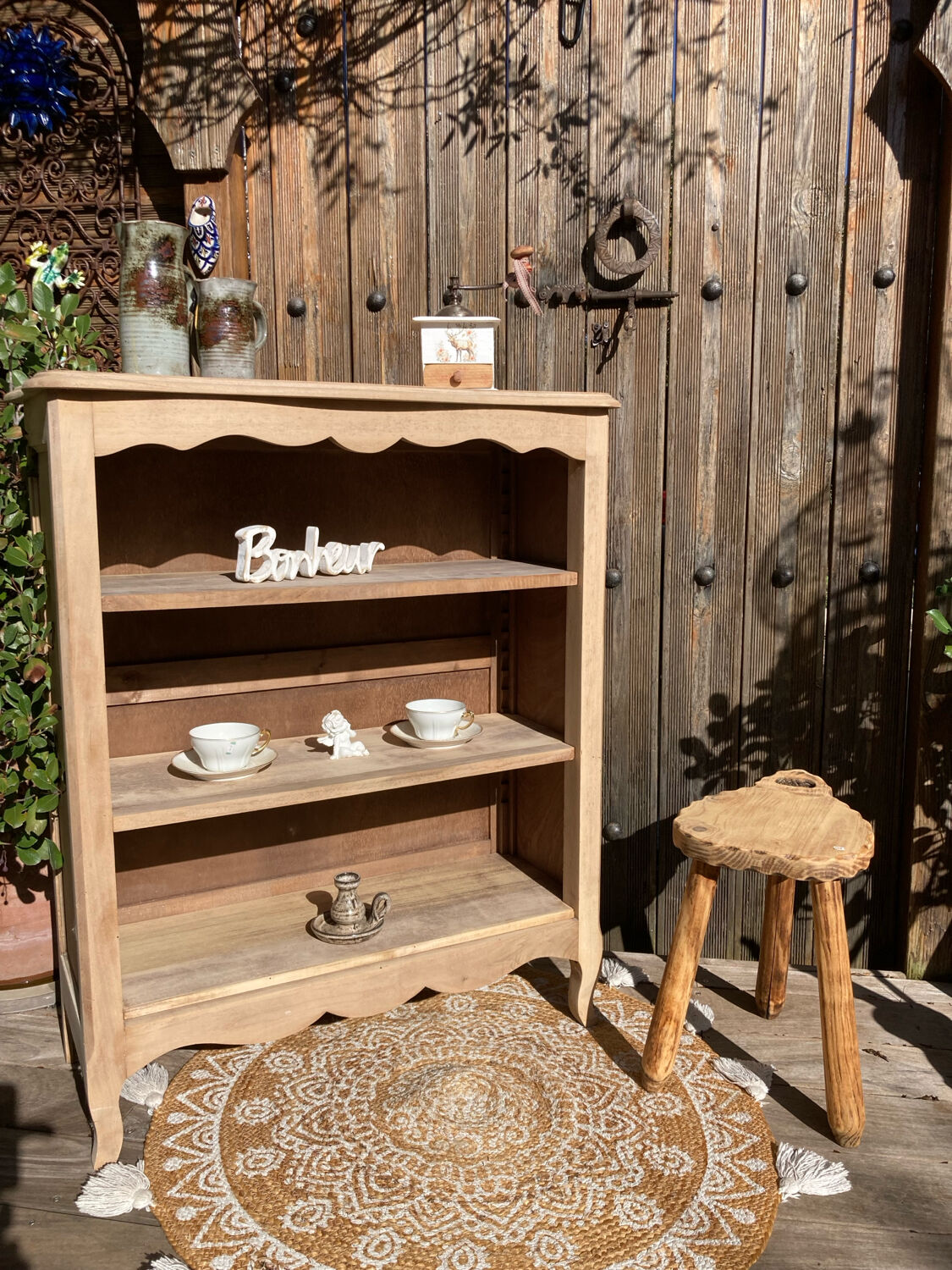 Bibus shelving practical console!! Raw walnut/ adjustable shelves